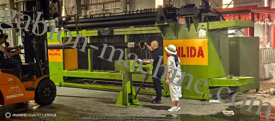 Купить Автоматическая линия производства тяжелых шестигранных габионных сеток: высокоскоростное оборудование для защиты берегов рек и гидротехнического строительства онлайн изготовление